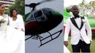 Bride makes great statement, video shows her arriving wedding in helicopter