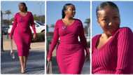 Lady endowed with electrifying beauty walks like model in street, flaunts her good shape in TikTok video