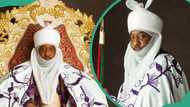 Sarkin Kano Sanusi II ya yi yayin da aka yanke hukunci a shari'ar Aminu Ado