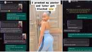 "Heaven's gate is blocked for you": Pretty Nigerian lady pranks her pastor, leaks their chats as he blocks her