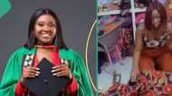 “Still love both”: Lady who graduated as lawyer becomes a tailor, shares her story