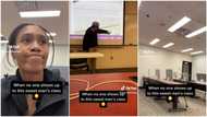 "He's nice": Only 1 lady shows up to lecturer's class as he teaches, many seats empty in emotional video