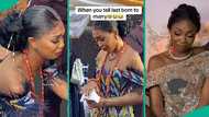 Nigerian bride cries throughout traditional and white wedding: "She's the last born"