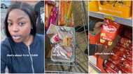 Nigerian lady shops with N15k in UK, buys chicken, spaghetti, biscuits, people talk