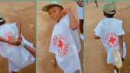 "He is the smallest in the platoon": Corper with small stature joins Red Cross in camp, video trends