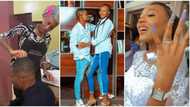 "From customer to husband": Nigerian female barber marries her client, video of beautiful wedding surfaces