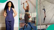 Adesua Etomi shows off impressive acrobatics, fans react to her daring move in viral video