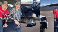 "Do you trust this car?" 81-year-old men shocked to see car driving itself, video causes frenzy