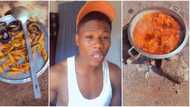 "Wait, where you say make I go?" Young man shows off mum's cookings, vows not to leave her house