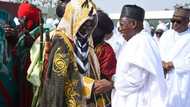 Just in: Sanusi, Ganduje "reunite" in Abuja airport 2 years after dethronement