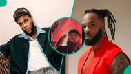 Burna Boy, Flavour, Phyno spotted together during Christmas party, fans react: "Men mount"