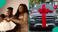 Victor Thompson buys Mercedes-Benz for wife to as push gift, her reaction trends: “Congratulations”