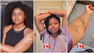 "You didn't know": Nigerian lady who thought she would be so fresh abroad shares video of her skin in Canada