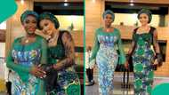Regina Daniels and Mercy Johnson attend political event in style, fans gush over them: “Very classy”