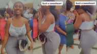 "Men will leave their wives because of her": Lady with good shape turns her back in public, video goes viral