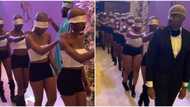 Guests stunned as Pretty Mike arrives wedding party with one eye, leads 16 blindfolded ladies