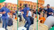 Man steals show at Adeleke university with his energetic dance moves: "No shame at all"