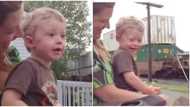 Boy sits by roadside, becomes happy after seeing his dad driving train, heartwarming video melts hearts online
