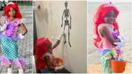 Trick or treat: Davido’s daughter Imade Adeleke stuns in mermaid inspired Halloween look, fans react