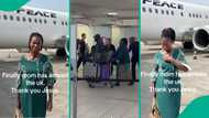 Nigerian lady celebrates as mum finally arrives in UK, video shows grand arrival