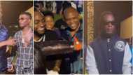Tony Elumelu brings Wizkid, Davido and Burna Boy together to thrill fans at his magical Christmas party