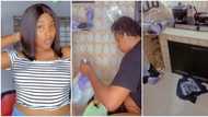"I can now breathe fresh air": Lady visits sick boyfriend, patiently cleans his house, video goes viral