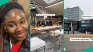 University of Derby student shows her school's gym, cafeteria, library and other beautiful places