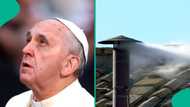 Breaking: White smoke emerges from Vatican chimney showing new Pope has been elected