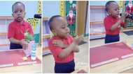 "Very confident": Little school girl in uniform presents in good English, blows people with her talk in video