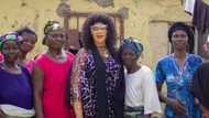 Touching moment widows shed tears as actress Maryam Charles donated money to them