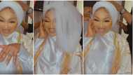 Aya D’Owner: Mercy Aigbe fuels marriage rumour to mystery boo, flaunts ringed finger, rocks white outfit