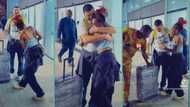"My Italian husband is here": Lady holds oyinbo man tightly at airport as they reunite in video