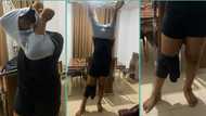 "I can't be left out": Mum struggles to wear 4-year-old son's school uniform, photos go viral online
