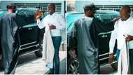 "The brother of Odogwu is Odogwu": Pictures as Obi Cubana hangs out with Patoranking, fans gush