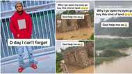 "God help me o": Nigerian man laments after seeing his building site overtaken by flood, video causes stir