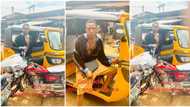 "God did it": Man celebrates little wins, rejoices in public after buying keke & motorcycle, video goes viral