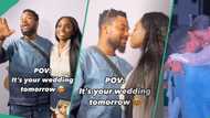 Kunle Remi and wife entertain friends with passionate romance at their cocktail wedding eve party