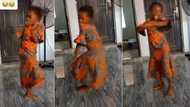 "Correct Igbo chick": Fine Llttle girl in Ankara gown shows off native dance skills, video trends