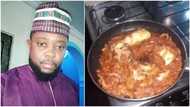 Go and marry - Reactions as Nigerian man shows off his cooking skill, makes a video of frying stew