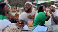"Sophia won't like this": Reactions as video of Davido and Chioma having fun on vacation goes viral