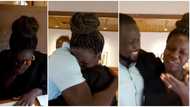 Married woman sheds tears as her husband surprisingly shows up in the US after 3 years of visa denial