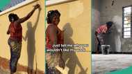 Hardworking lady who is a painter impresses social media users, her video trends online