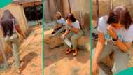 Lady sheds tears after her NYSC program as nobody came for her passing out, video moves people