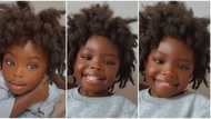 She stole my heart: Video of pretty little girl with natural black hair goes viral, her smiles melt hearts