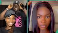 Lady overwhelmed with joy as her man finally comes back from abroad to marry her