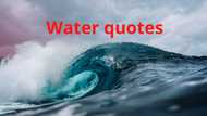 The best water quotes that will inspire you to not give up in life