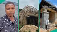 Nigerian man shows off building project he started this year, video inspires many on TikTok