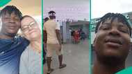 Nigerian man sees his foreign wife for first time at airport, his reaction goes viral