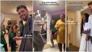 "This is too cute": Oyinbo man feels at home as Nigerian girlfriend takes him to her mum in lovely video