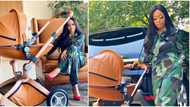 Ex-BBNaija star Nina poses with adorable son as she steps out in style in America (photos)